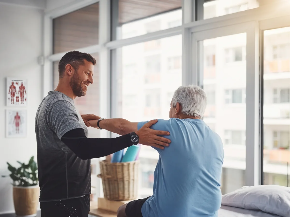 Therapist working one on one with a patient
